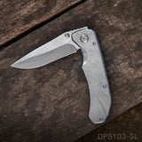 Stainless Steel Folding Knife with Titanium Surface Treatment