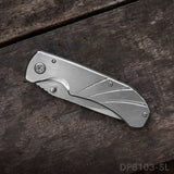 Stainless Steel Folding Knife with Titanium Surface Treatment