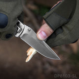 Stainless Steel Folding Knife with Titanium Surface Treatment