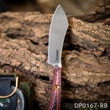 Tactical Fixed D2 Sanding Blade Knife G10 Handle with PU Sheath