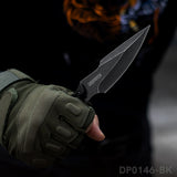 Stonewashed Fixed Blade Knife with Nylon Sheath for Outdoors
