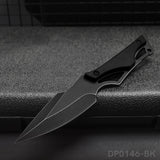 Stonewashed Fixed Blade Knife with Nylon Sheath for Outdoors