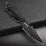 Stonewashed Fixed Blade Knife with Nylon Sheath for Outdoors