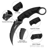 Fixed Blade knife with K-Sheath & G10 Handle for Camping & Hunting