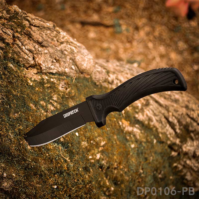 9'' Closed Tactical Fixed Blade Knife Bushcraft Survival Hunting Knife With Non-slip Stylish Handle And Practical Kydex Sheath - Dispatch Outdoor Life