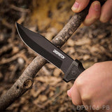 9'' Closed Tactical Fixed Blade Knife Bushcraft Survival Hunting Knife With Non-slip Stylish Handle And Practical Kydex Sheath - Dispatch Outdoor Life