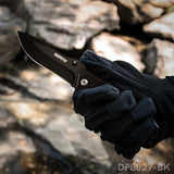 4.9'' Closed Folding Pocket Knife with Aluminum Handle and Black Oxide Blade for Outdoor, Tactical, Survival, and EDC - Dispatch Outdoor Life