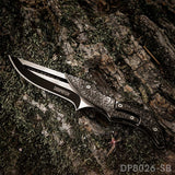 5.8" Black-Oxide Finished Unique Opening Folding Pocket Knife for Outdoor Survival Hunting Camping and Hiking" - Dispatch Outdoor Life