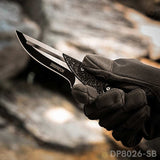 5.8" Black-Oxide Finished Unique Opening Folding Pocket Knife for Outdoor Survival Hunting Camping and Hiking" - Dispatch Outdoor Life