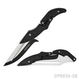 5.8" Black-Oxide Finished Unique Opening Folding Pocket Knife for Outdoor Survival Hunting Camping and Hiking" - Dispatch Outdoor Life