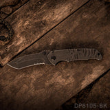 Tanto Folding Knife with G10 Handle and Double Side CNC Treatment