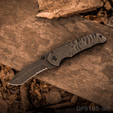 Tanto Folding Knife with G10 Handle and Double Side CNC Treatment