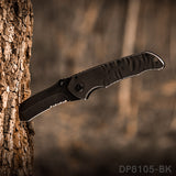 Tanto Folding Knife with G10 Handle and Double Side CNC Treatment
