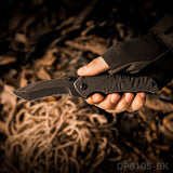 Tanto Folding Knife with G10 Handle and Double Side CNC Treatment