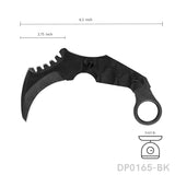 Unique Outdoor Survival Fixed Blade Claw Knife with Kydex Sheath